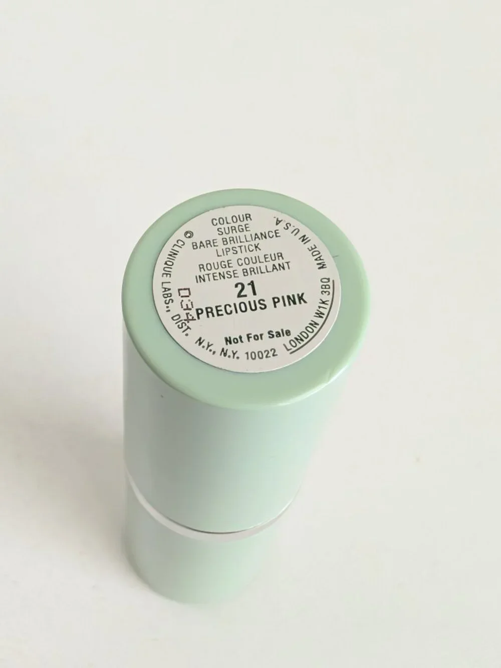 Clinique PRECIOUS PINK #21 Color Surge Bare Brilliance Lipstick New Green Tube